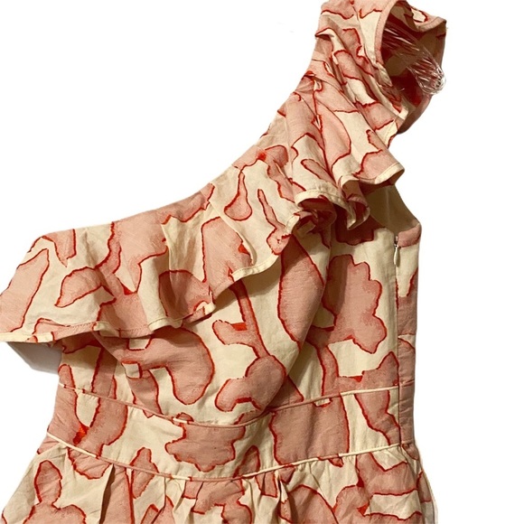 Cynthia Steffe pink cream one shoulder dress 6‎ - Picture 4 of 9